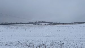 Snow covering the Manydown site in March 2023