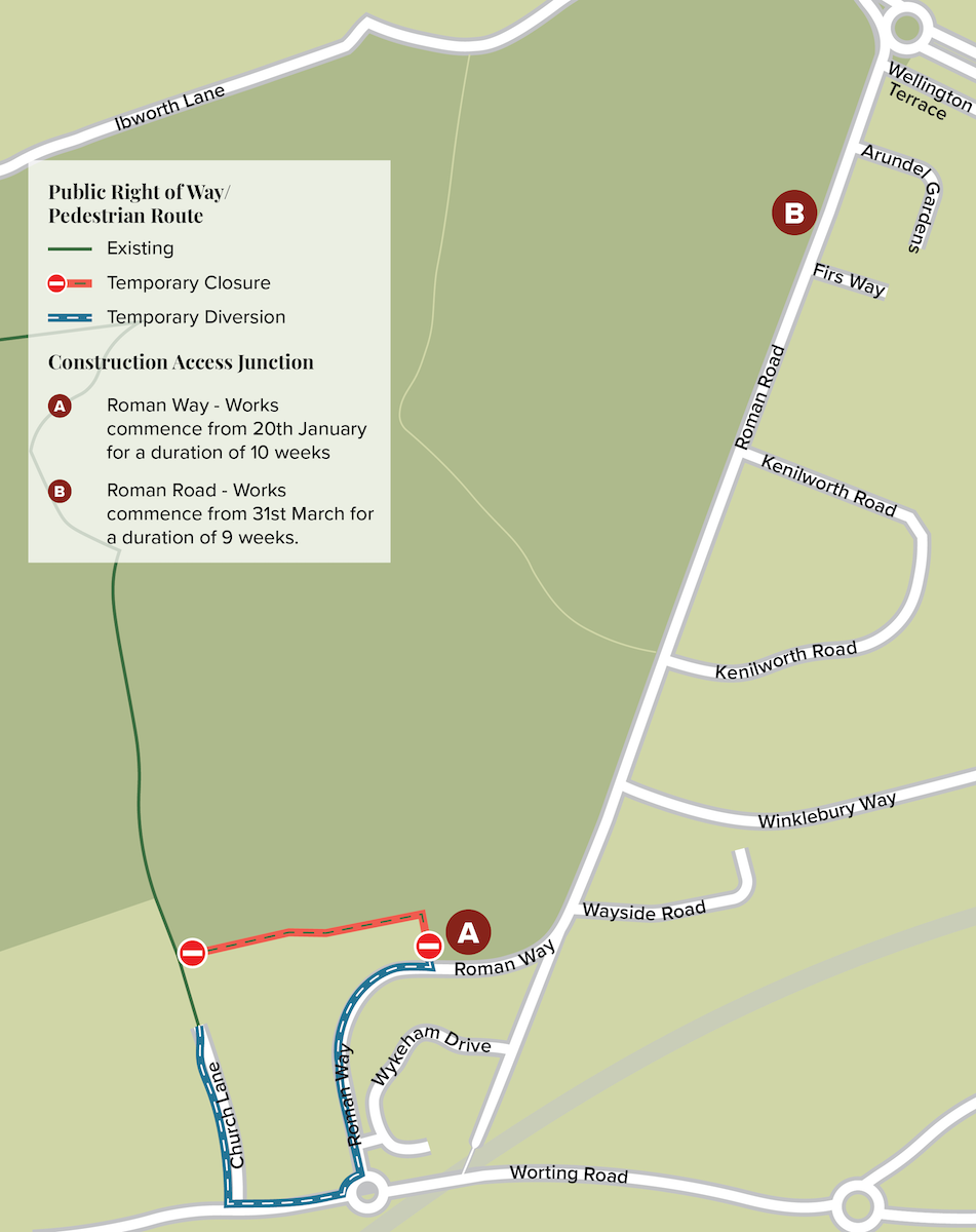 Map for construction access